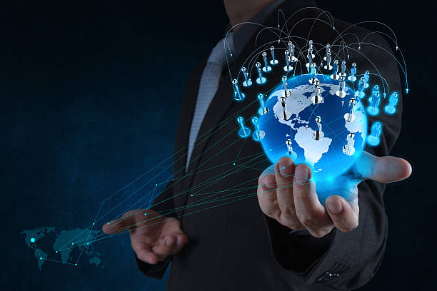 istock businessman hand holds social network 173655073