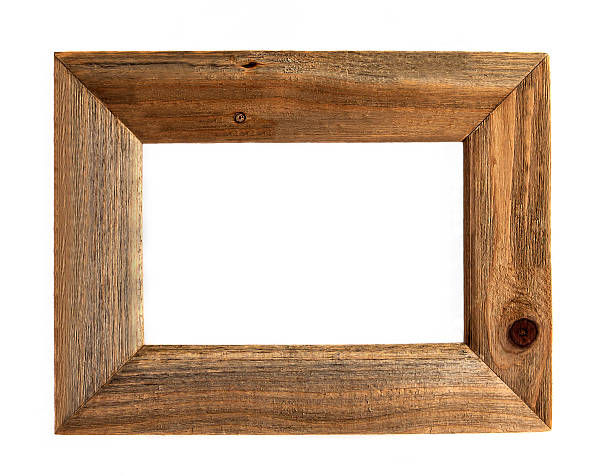 istock Rough Grain Wooden Picture Frame - Isolated. 173655218