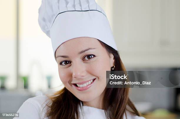 Cute Female Chef Loving Her Job Stock Photo - Download Image Now - Adult, Adults Only, Beautiful People