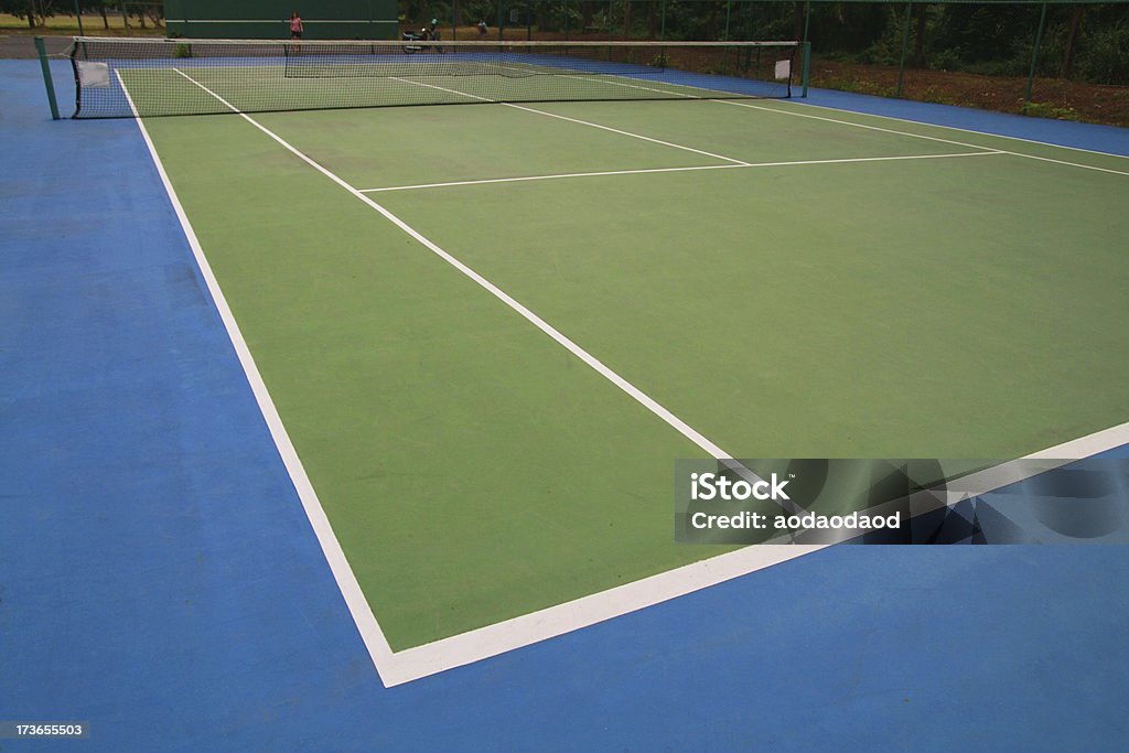 Теннисный корт - Стоковые фото Корт с твёрдым покрытием роялти-фри