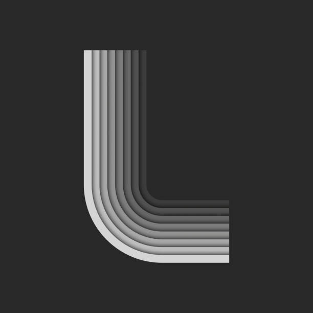 Parallel Letter L 70+ Alphabet Light Black Background Letter L Stock Illustrations ...