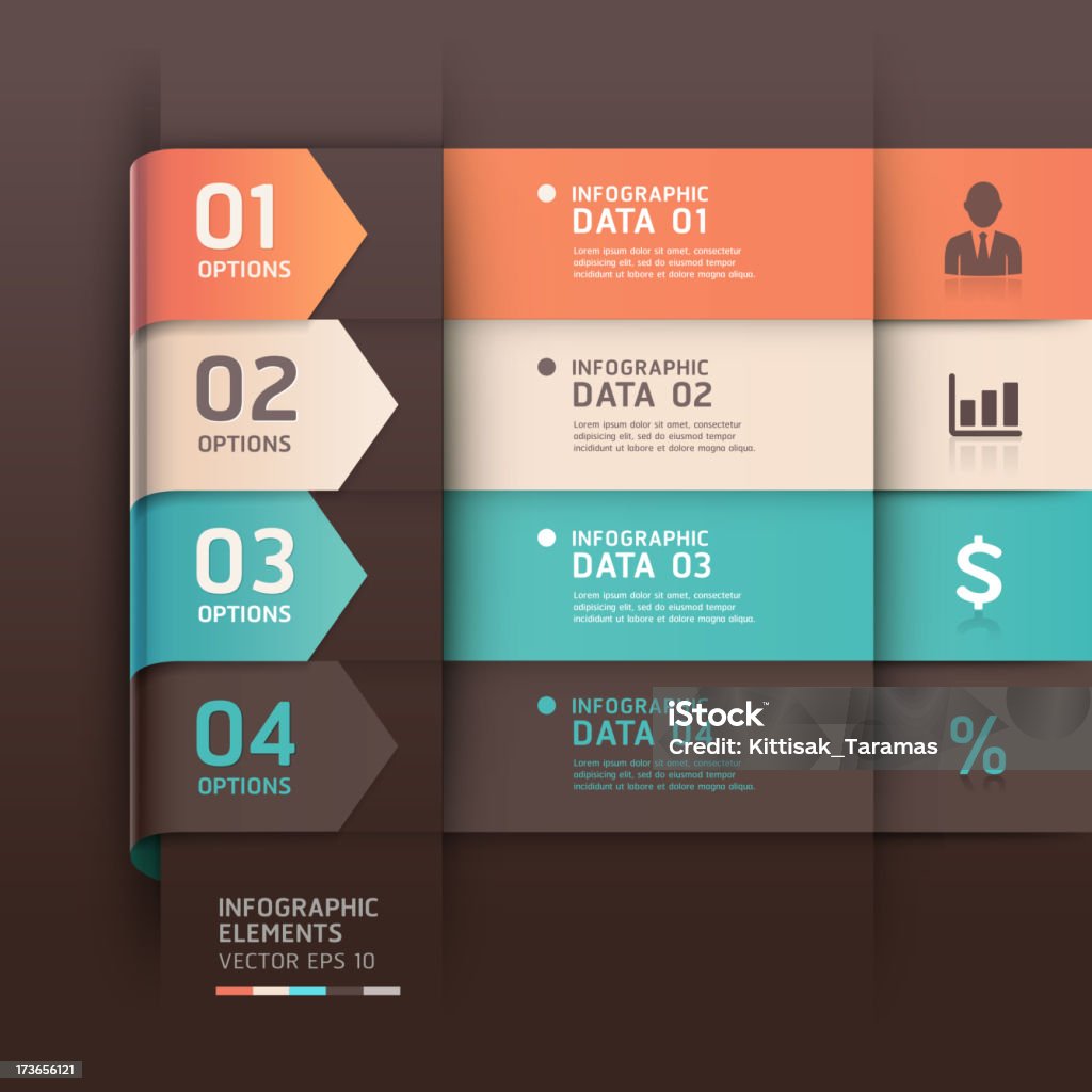 Moderno infográficos modelo de Diagrama de negócios. - Vetor de Abstrato royalty-free