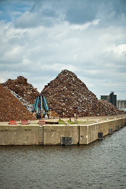 istock Harbor scrap metal recycling yard 173656949