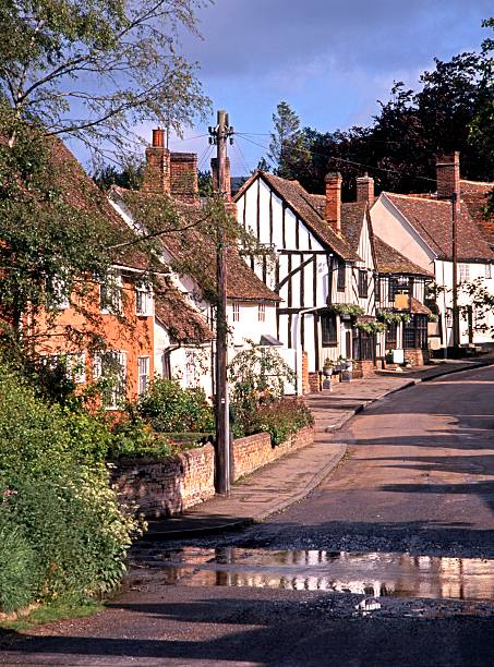 istock Village street, Kersey, Sufolk. 173657440