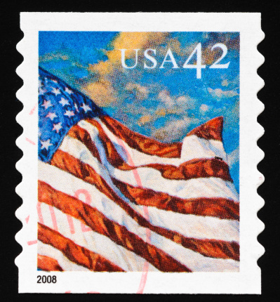 In 2008, the post office issued four stamps showing the Flag at different times of day