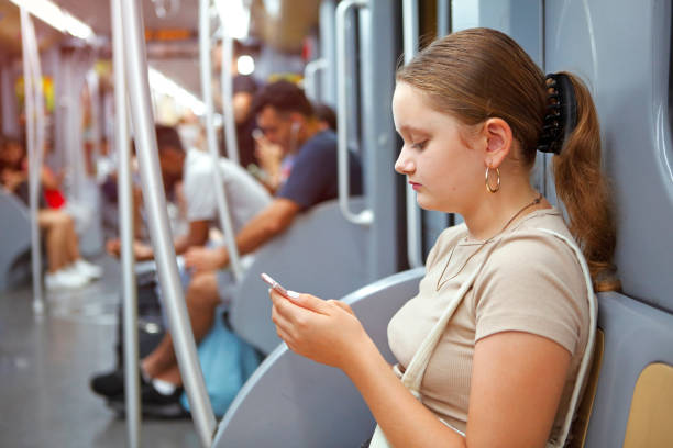 istock Young girl traveling in subway 1736577471