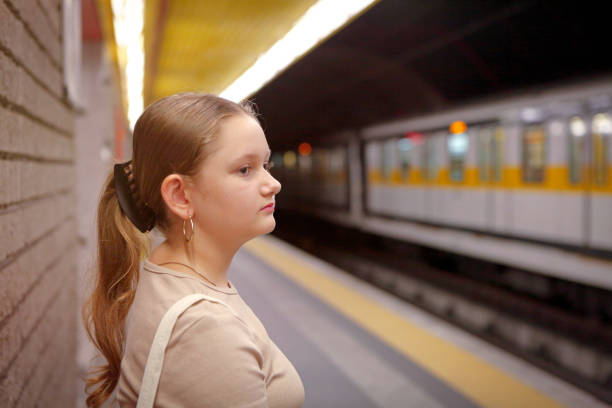 istock Young girl traveling in subway 1736577481