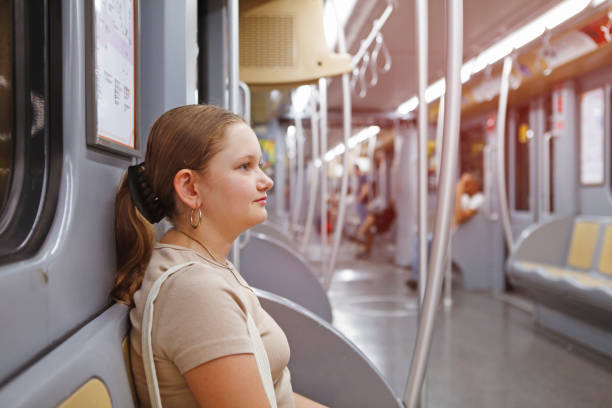 istock Young girl traveling in subway 1736577494