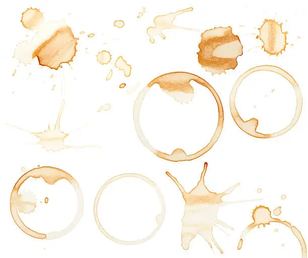 Photo of Coffee stains and splatters design pack