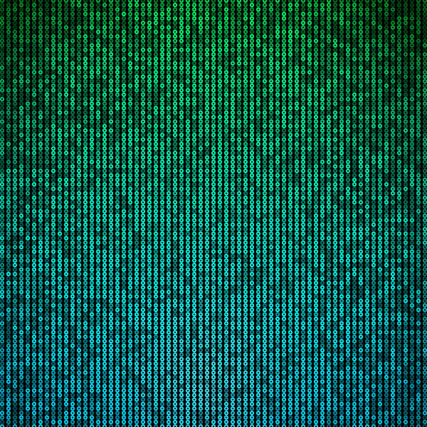 Turquoise glitter-speckled luxury poster with a vertical gradient and unique hole-punctured glitters. vector art illustration