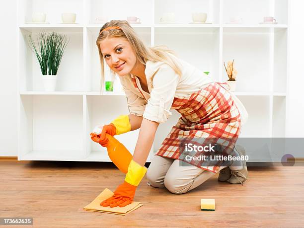 Its Time For Cleaning Stock Photo - Download Image Now - Kneeling, One Woman Only, Women