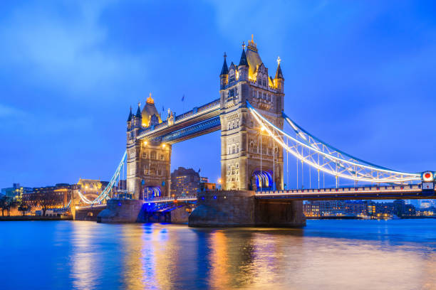 London, England, UK. London, England, UK. Tower Bridge and River Thames at dawn. tower bridge london england bridge europe stock pictures, royalty-free photos & images