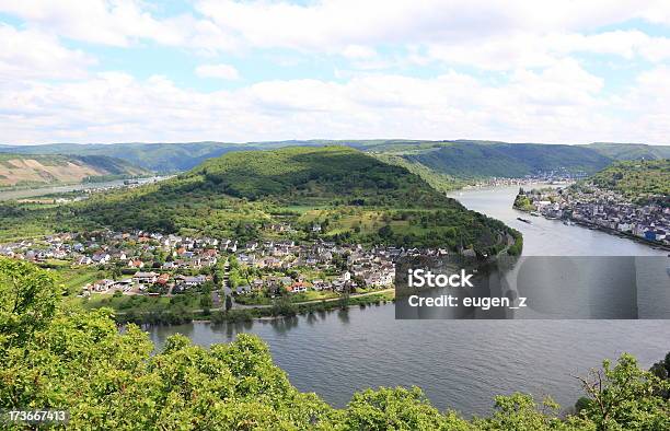 Great Łuk Z Dolina Renu W Pobliżu Boppard Niemcy - zdjęcia stockowe i więcej obrazów Koło - Figura dwuwymiarowa - Koło - Figura dwuwymiarowa, Miejscowość, Ujęcie z lotu ptaka