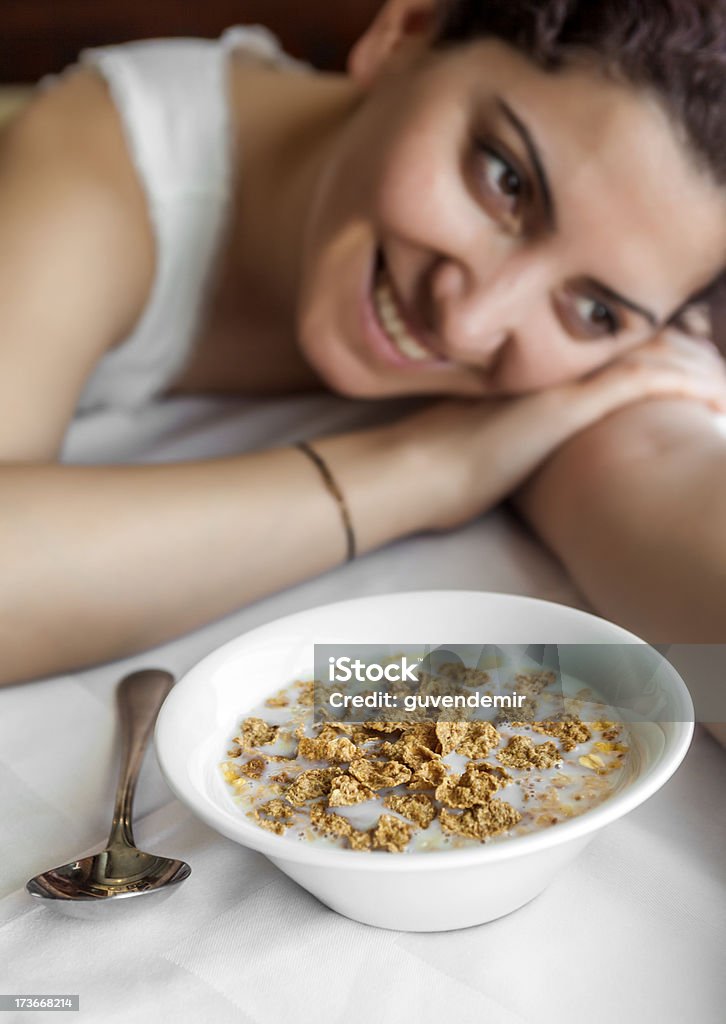 Saudável pequeno-almoço - Royalty-free Flocos de Milho Foto de stock