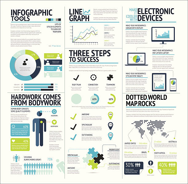 Big set of infographic elements lime green icon vector EPS10 vector art illustration