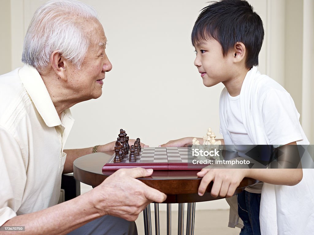 Großvater und Enkel - Lizenzfrei Entschlossenheit Stock-Foto