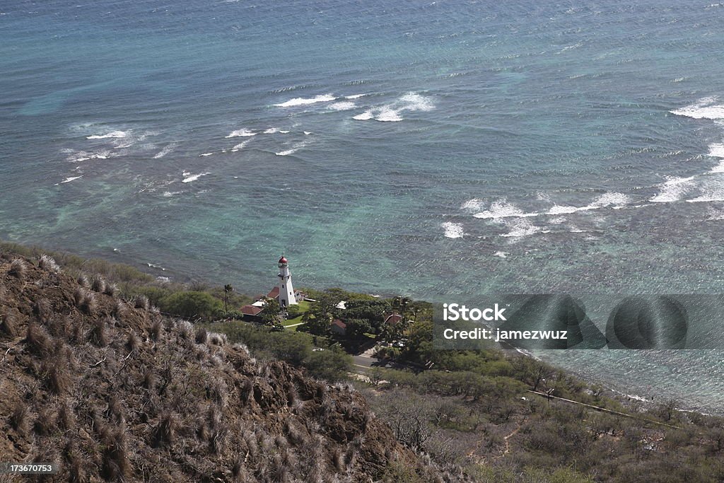 Faro fuori del Diamond Head, Honolulu, Hawaii - Foto stock royalty-free di Ambientazione esterna