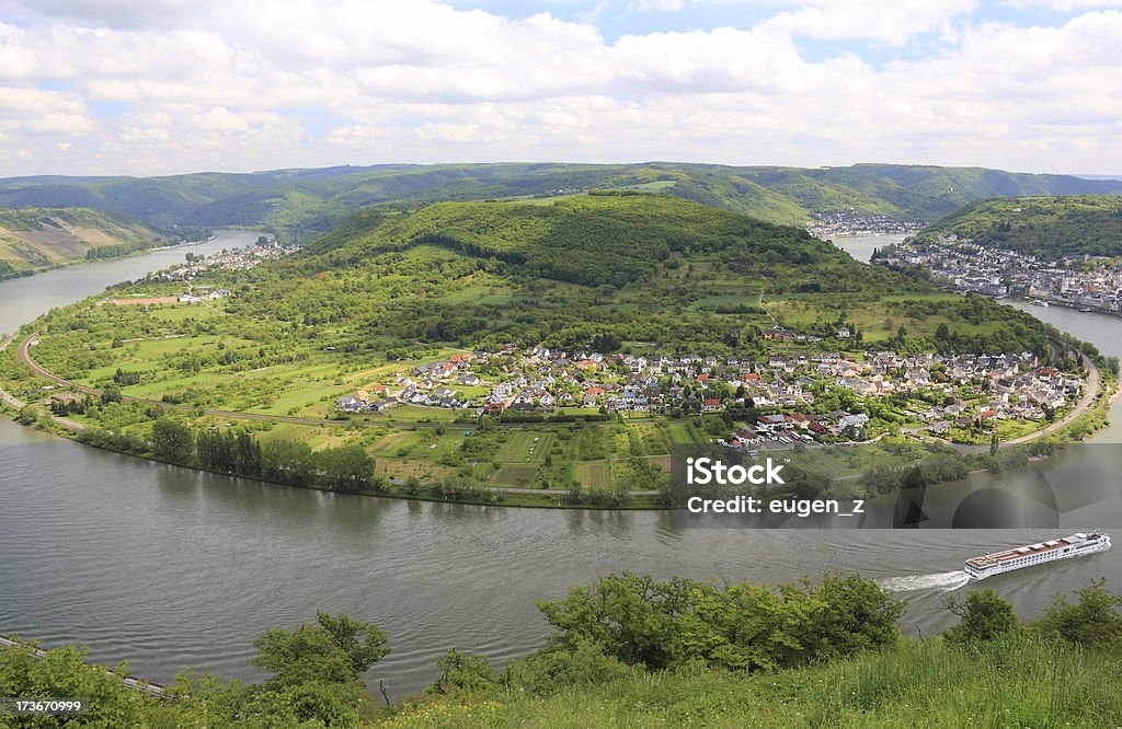 Grand nœud de la vallée du Rhin, à proximité de Boppard, en Allemagne. - Photo de Allemagne libre de droits