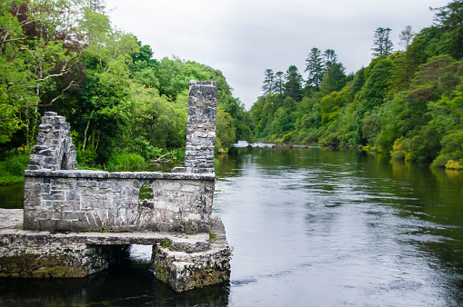 Medieval monk's house on the river Cong, County Mayo, Ireland