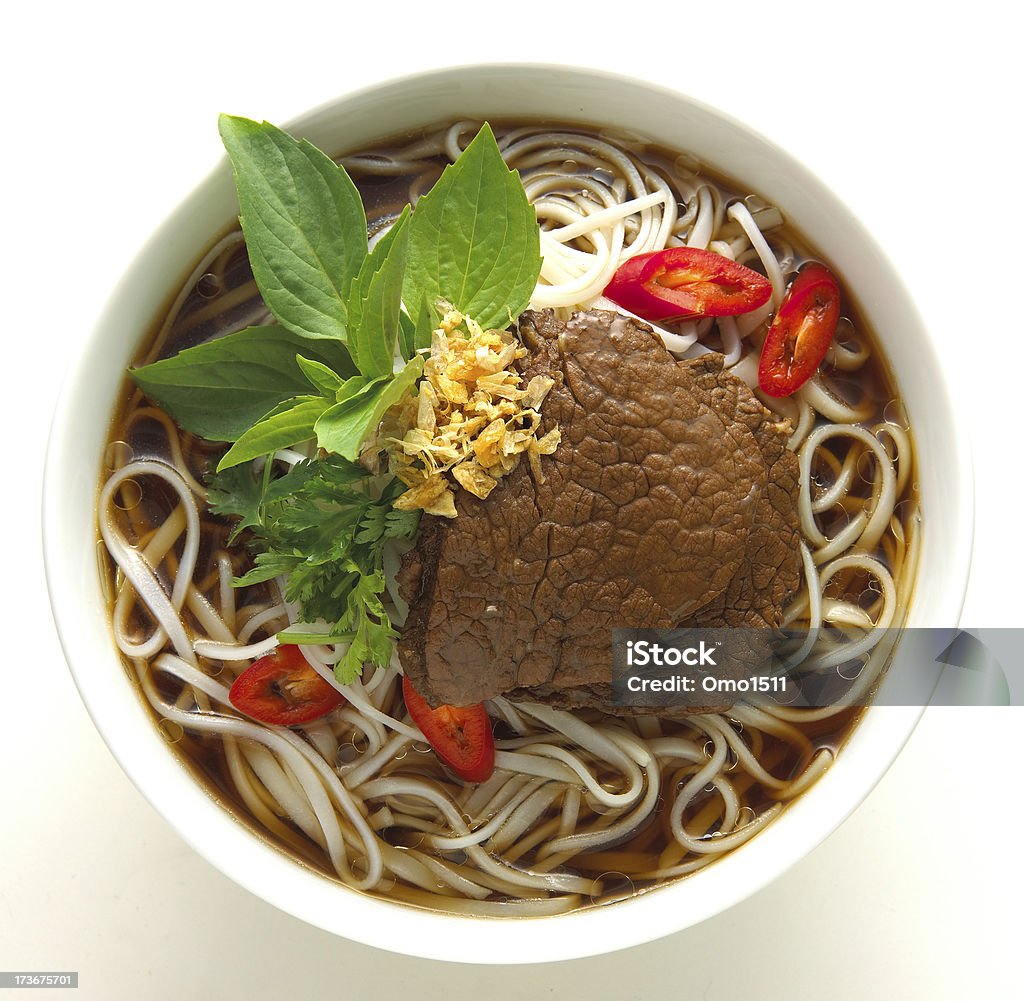 Sopa de fideos tailandeses - Foto de stock de Alimento libre de derechos