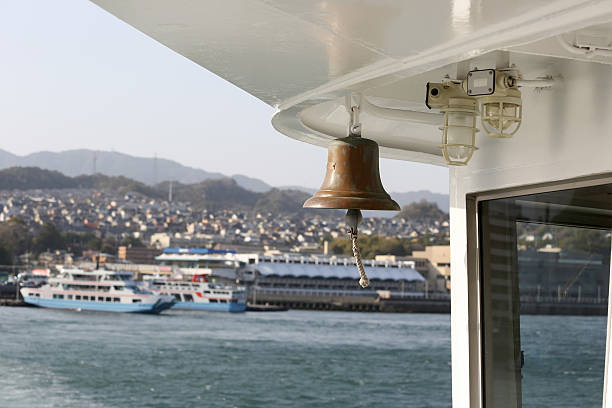 sino de ferry-boat no convés telhado - beautiful bell boarding nautical vessel imagens e fotografias de stock