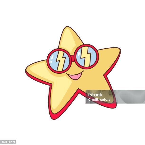 Groovy Star Character Stock Illustration - Download Image Now - Human ...