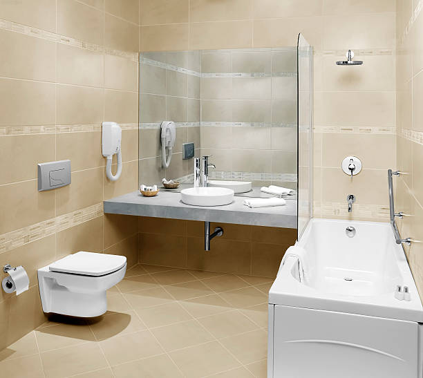 istock Modern designer Domestic bathroom with 173676398