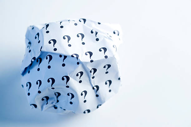 Ideas and concepts about the questions mark stock photo