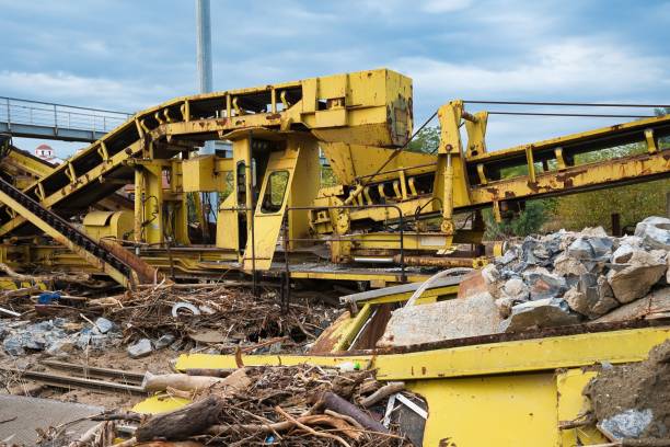 istock Railway station damaged by flood in Volos, Greece 1736765420