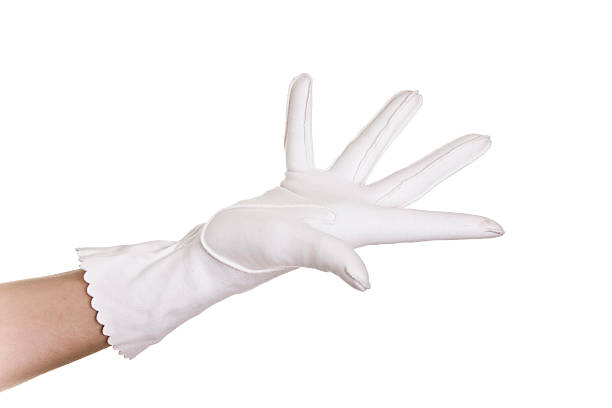 Womans hand in white gloves Womans hand in white gloves isolated on white formal glove stock pictures, royalty-free photos & images