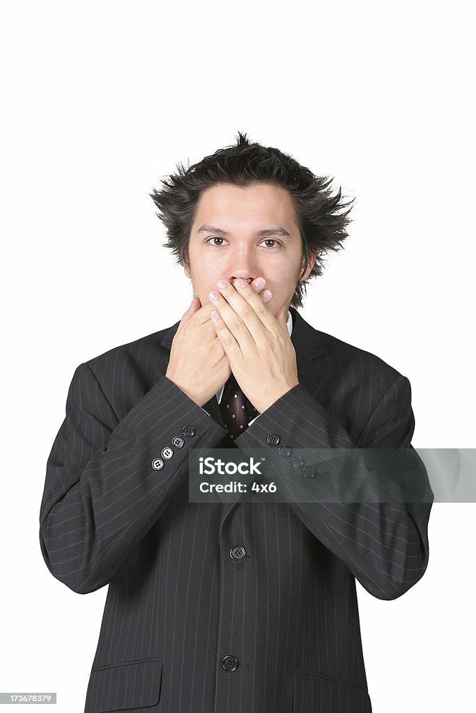 Hombre de negocios no hablar - Foto de stock de Adulto libre de derechos