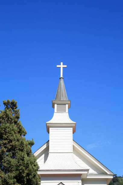 istock Beautiful Steeple and Cross 173679140