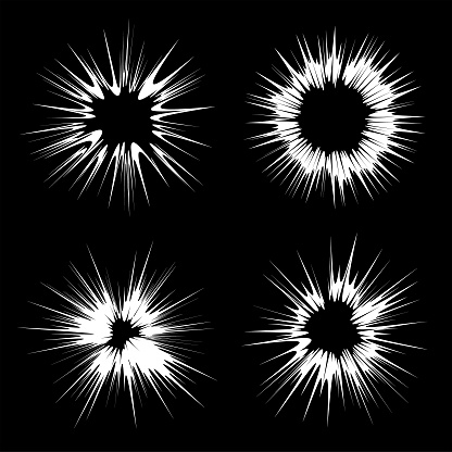 Explode flash. Set of vector design elements