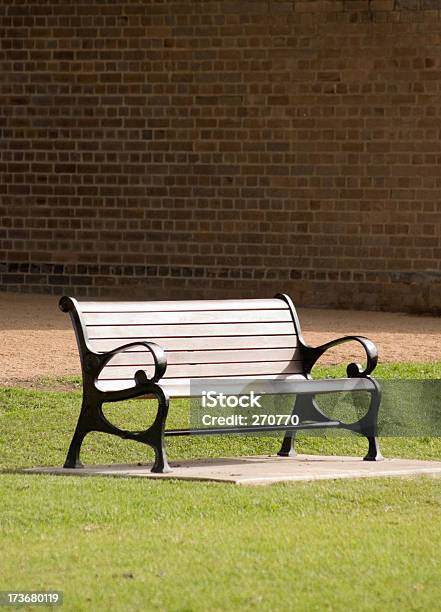 Deserted Park Bench Under Railway Arch Stock Photo - Download Image Now - Absence, Abstract, Architecture