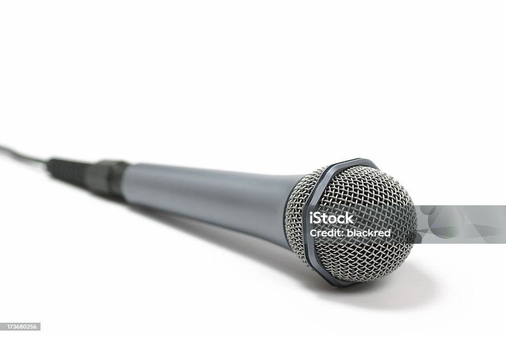 Microphone Microphone against isolated white background.Similar images - Announcement Message Stock Photo