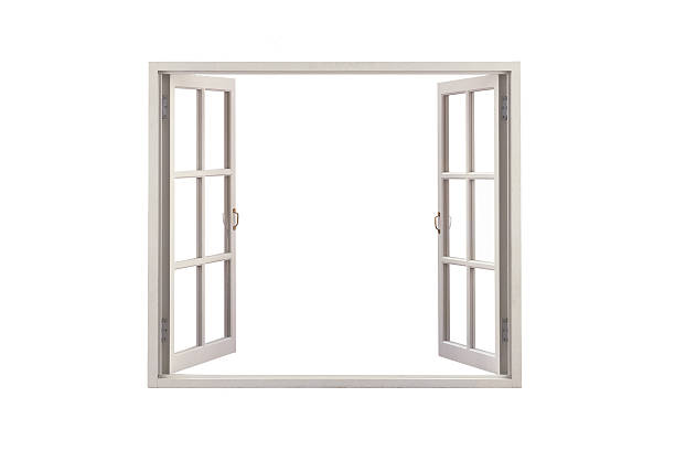 Ventana blanca - foto de stock