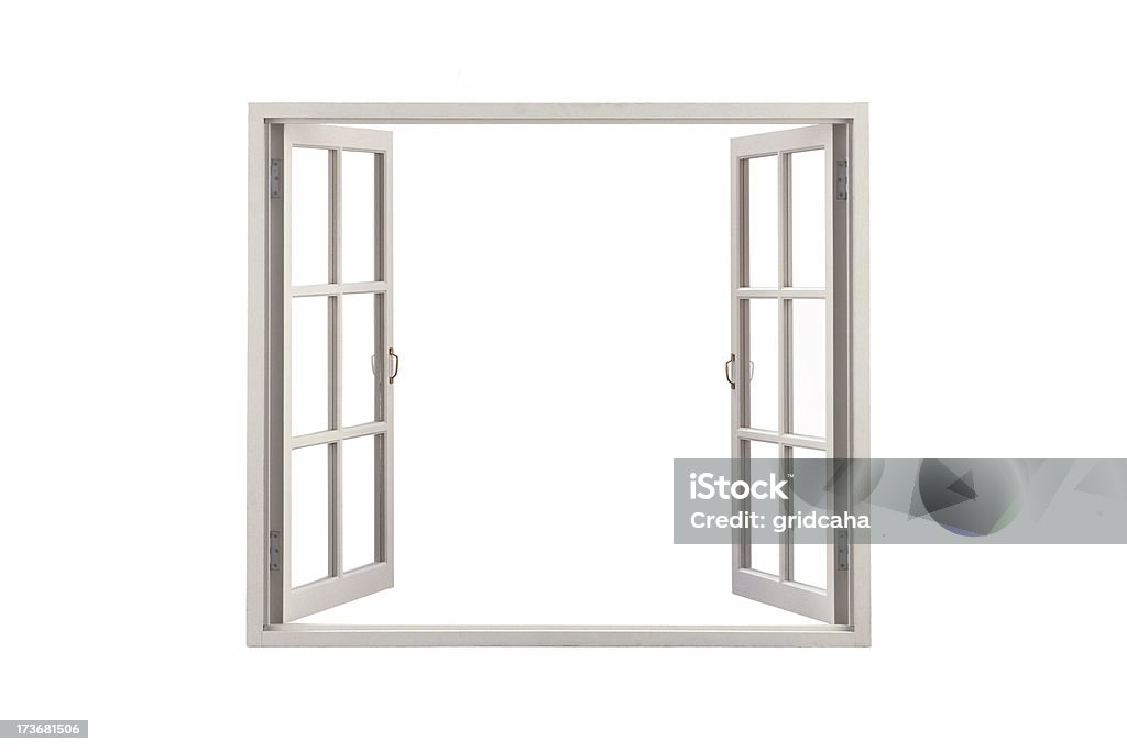 White window White window in white Backgrounds Window Stock Photo