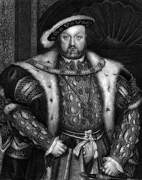 Rei Henrique VIII, Vintage Retrato - ilustração de arte vetorial