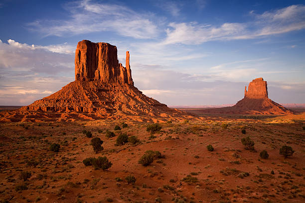 istock Evening Light and The Mittens at Monument Valley 173682653