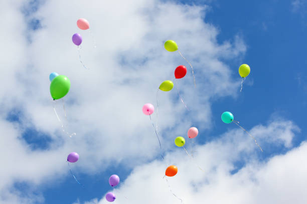 istock Colorful balloons in the sky 173683358