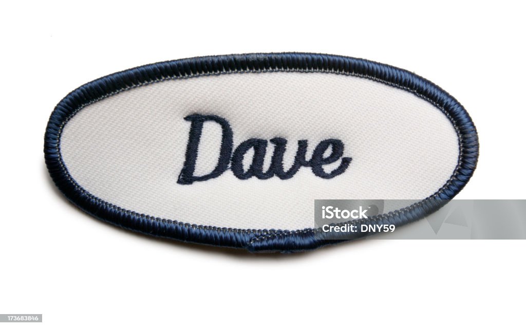 Dave Nome etichetta - Foto stock royalty-free di Targhetta di identificazione