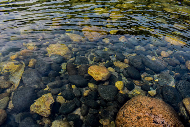 istock Dawki river with clear water and stones under the river . 1736839528
