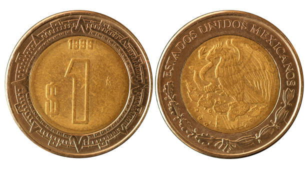 istock Coins Macro - 1 Mexican Peso 173684127