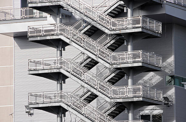 istock Metal staircases 173684466