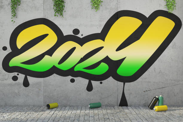 istock 2024 New Year Graffiti on the Wall 1736847699