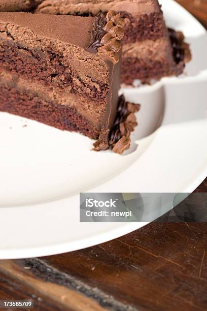 Slice Of Chocolate Mousse Cake Stock Photo - Download Image Now - Baked Pastry Item, Baking, Cake