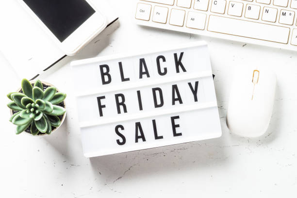 istock Black friday sale at white. 1736858066