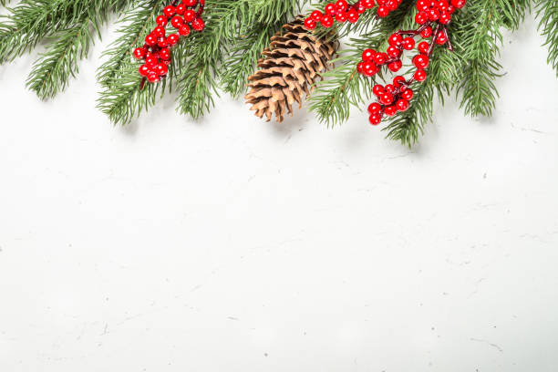 istock Christmas flat lay background with present box and decorations. 1736858612