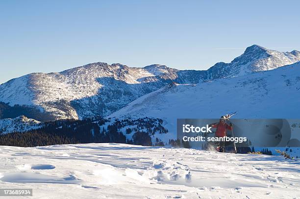 Skier Hiking Stock Photo - Download Image Now - Adult, Beaver Creek - Colorado, Beaver Creek Resort - Colorado