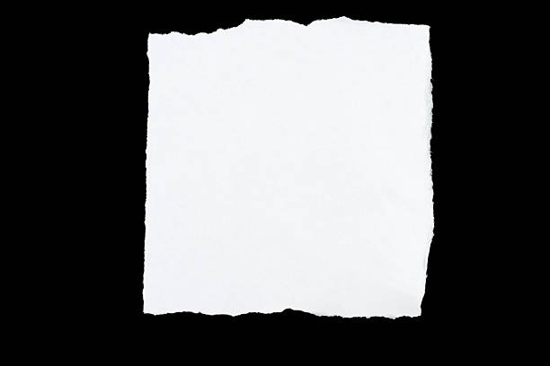 Torn Paper Series: Square A torn out square, isolated on black. square shape stock pictures, royalty-free photos & images